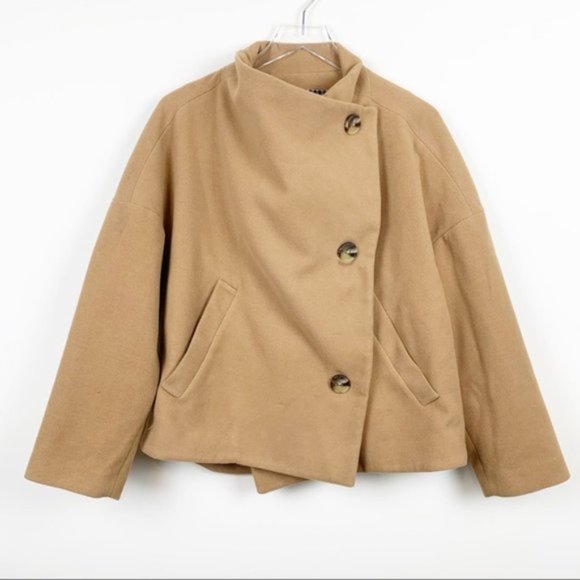 Anthropologie | Sascha Camel Asymmetrical Jacket - Picture 5 of 9